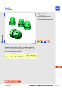 Thumbnail of document Data Sheet Breather Series 8162 1 EN 20165
